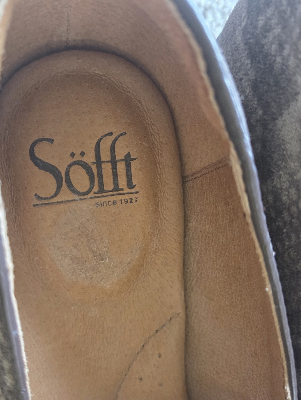 Sofft Severn Suede Leather Snakeskin Loafers Gray Size 10 - Picture 6 of 8